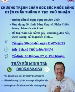 Lớp Diện Chẩn Căn Bản tháng 7 - Phú Nhuận