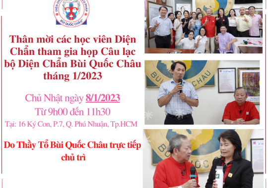 HỌP CÂU LẠC BỘ DIỆN CHẨN BÙI QUỐC CHÂU THÁNG 1/2023